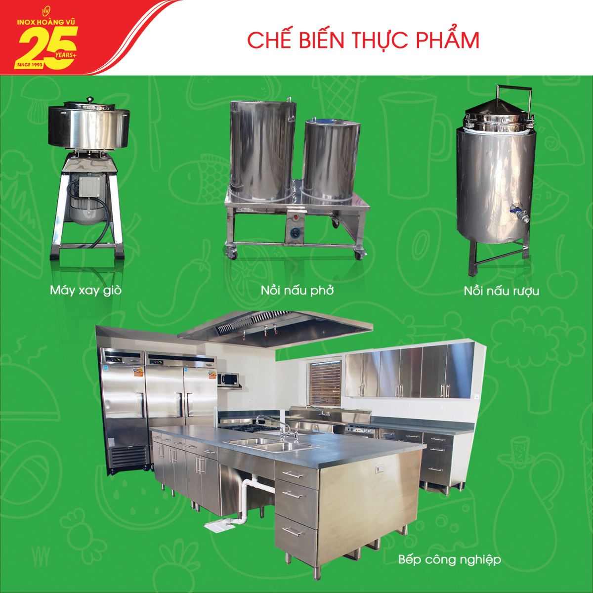 ỨNG DỤNG INOX TRONG CHẾ BIẾN THỰC PHẨM